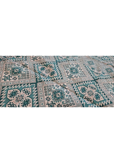 Algelsineve 6 m2 Eşme Desen, Serme, Çok Amaçlı Halı Örtüsü, Pike, Mavi
