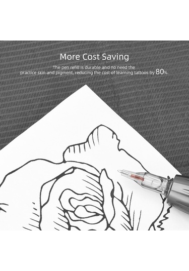 Aubyhe 10 Adet Tattoo Uygulama Kalemi - 0.5mm Uç, Yüksek Kalite Pvc, Başlangıçcılar İçin, Çoklu Renk Seçeneği, Uygulama Derisi Ve Kağıt Üzerinde Kullanım