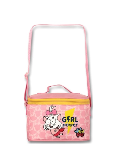 Kral Şakir Girl Power Isı Yalıtımlı Beslenme Çantası Ve Kalemlik Seti - Pembe - Kız Çocuk