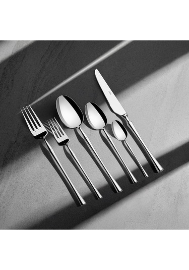 Nehir Marbella Sade 6 Kişilik 36 Parça Çatal Kaşık Bıçak Takımı GÜmüş