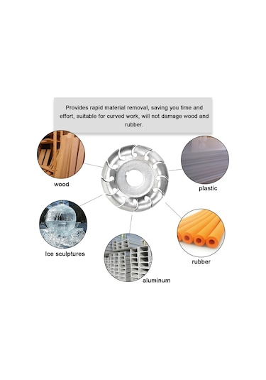 Reedark Hızlı Ahşap Oyma Diski - 65mm Çap, 16mm Delik, Açılı Taşlama İçin Yüksek Performans