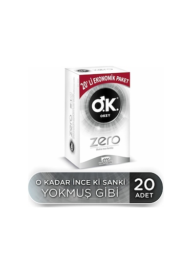 Okey Zero Ekstra İnce Formlu Prezervatif 20'li