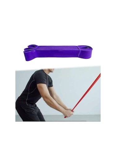 Dolıty Direnç Bandı Spor Salonu Streç Yoga Egzersiz Pilates 50-ila-100-lb-mor Mor