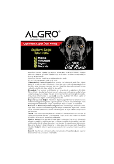 Algro Doğal Ödül Kemiği Sığır Derisi 12.5 CM 6 x 100 G