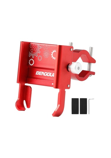 Soulader Pratik Ve Sağlam Alüminyum Telefon Tutucu, Döner Mekanizmalı Cep Telefonu Standı Kırmızı