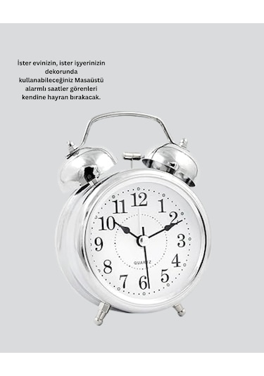 Dekoratif Gümüş Saat Renkli