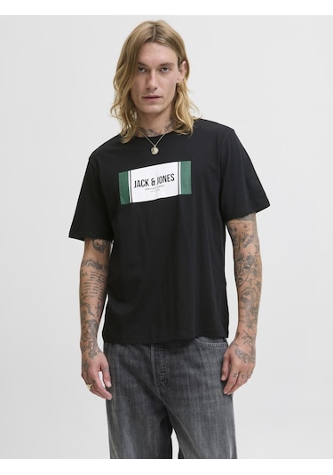 Erkek Gögüs Logo Baskili Tisört - Hayato - 12278508 Black