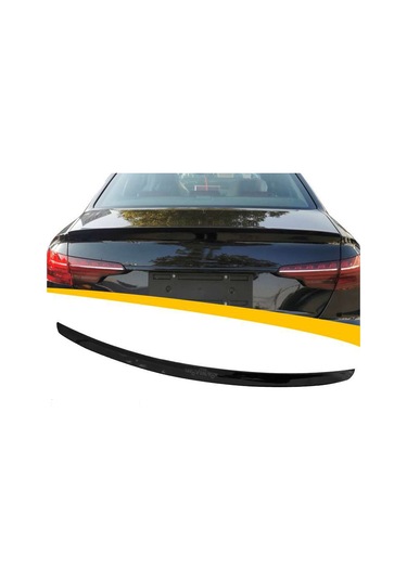 Audi A4 B9 S4 Bagaj Üstü İthal Spoiler Parlak Siyah Plastik Spoyler 2018+