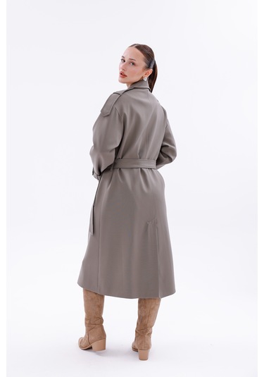 Kadın Trençkot Model Kaban Çağla