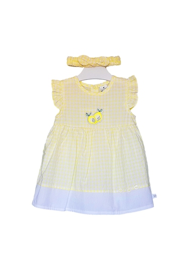 S-Mall Caramell Bebek Elbisesi - Bandanalı - Elb6094 - Lemon - Sarı
