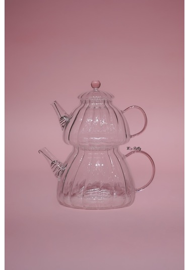 Cam Çaydanlık Pembe Pembe