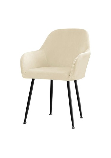 Bej Kadife Streç Koltuk Kapak Elastik Düz Renk Yemek Sandalyesi Kapakları Ev Dekor Yıkanabilir Yüksek Kol Dayama Ofis Koltuğu Slipcovers