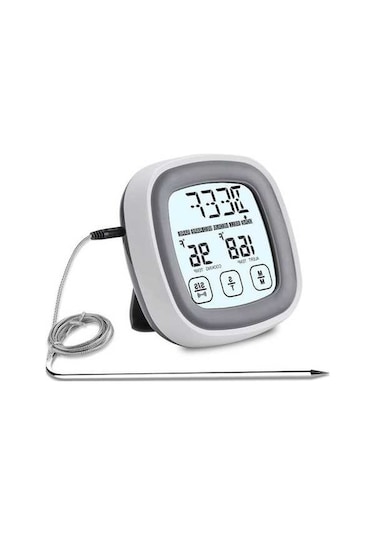 Ganzhoushop Ts-bn53 Termometresi Sıcaklık Ölçer Sertifikalı Mutfak Kablosuz İçermez, Gıda Fda Et Elektronik Ekran Dokunmatik Bpa Barbekü Aracı Ee