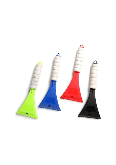 Vkemall Kırmızı Pp+eva Mini Araba Buz Kırıcı - Soğukta Camı Temizleyen, El Aynalı Kolu İle Kırmızı