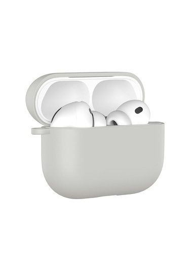 Apple Airpods Pro 3 İle Uyumlu Kılıf Standart Yumuşak Silikon Case Krem