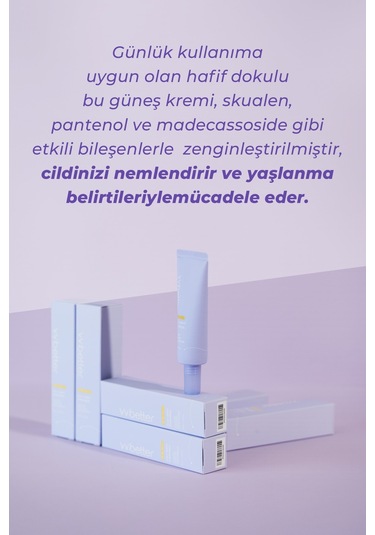 Vvbetter Daily Airfit Sunscreen Nemlendirici Güneş Kremi SPF50 50 ML