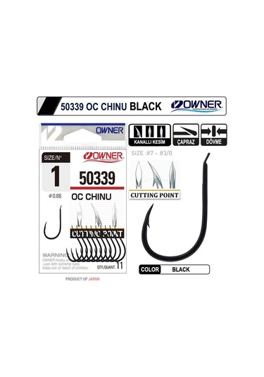 Owner 50339 Cut Chinu Black Iğne - No: 2/0