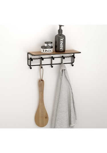 Teknotel ST170 Yapışkanlı Askılı Raf Mat Siyah Çok Renkli