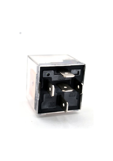 25 Adet Dirençli Mini Röle Şeffaf 12v 40a 87a 5 Fişli Yeşil Ledli