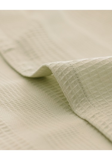 Mathilda King Size %100 Pamuk Karde Düz Pike - Mint Yeşili 8684427199206 Yeşil