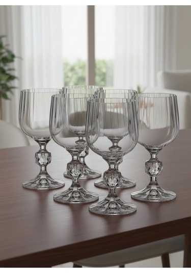Kristal Optikli Kahve Yanı Su Bardağı 150 Ml Beyaz