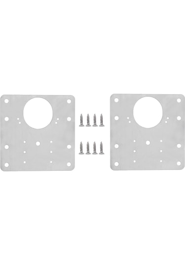 2 Adet, Mobilya Menteşe Onarım Braket Kiti, Dolap Menteşesi, Tamir Sacı, Paslanmaz Çelik, Gri