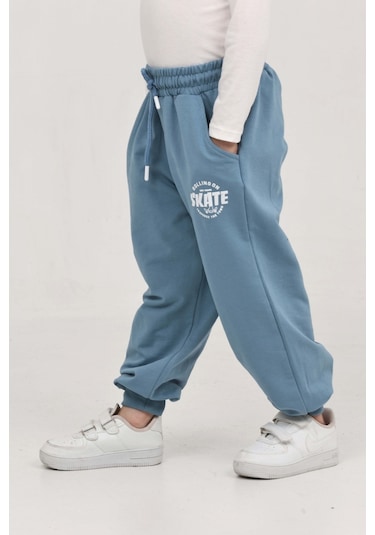 Toontoy Erkek Çocuk Skate Baskılı Eşofman Alt Antrasit Melanj