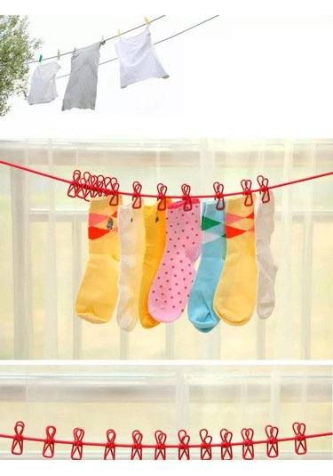 Esfamily Mandallı Çamaşır Kurutma İpi 236849565 Siyah