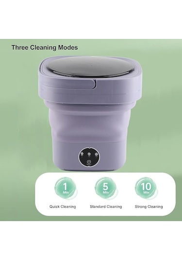 Cbtx Portatif Çamaşır Makinesi Katlanabilir 12litre Mor