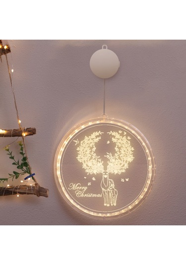 Noel Asılı Işık İç Mekan Dış Mekan Festival Parti Pencere Duvar Dekorasyonu Su Geçirmez Led Lamba