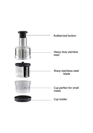 Besthome1 Paslanmaz Çelik Sebze Doğrayıcı - Mutfak Aleti - Soğan, Sarımsak İçin Diğer