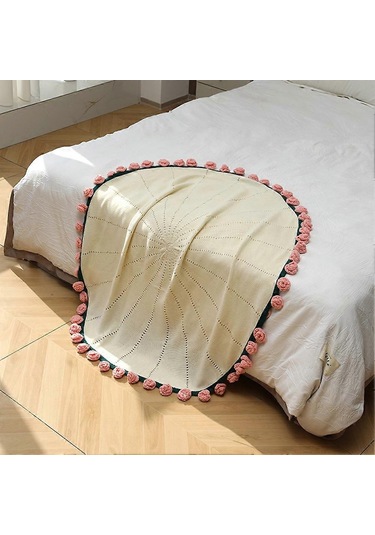 80/110/160 Cm Tığ İşi Çiçekli Battaniye Kendin Yap Hazır Örgü Battaniye Kadınlara Uygun Anneler Günü Buket Doğum Günü si Kırmızı Diğer