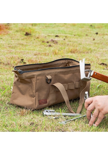 Sundick Kamp Alet Çantası Büyük Kapasiteli Geniş Ağızlı Depolama Saf Siyah Diğer Çok Renkli