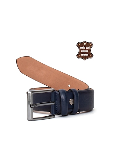 Pierre Cardin Pc401 Erkek 4 Cm Hakiki Deri Kemer Lacivert-lacivert Lacivert