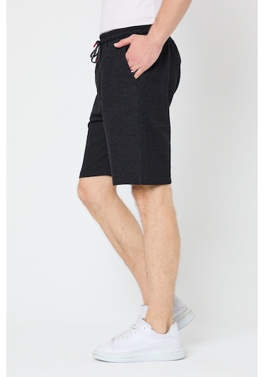 MMetalic Erkek Siyah Regular Fit Şort & Bermuda