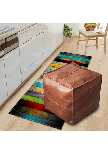 Suntek Magideal Boho Fas Puf Örtüsü Tabure Depolama Kare-kahverengi