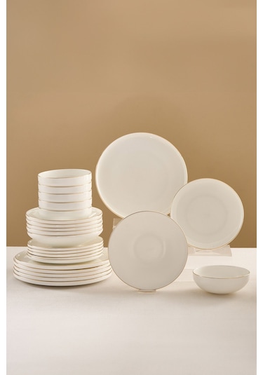 Karaca  Fine Bone Belinda 24 Parça 6 Kişilik Yemek Takımı