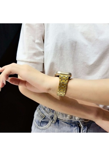 Novahub İos Watch Uyumlu Serisi 4 İçin 40mm Çift T Paslanmaz Çelik Saat Bandı Siyah, Q/i