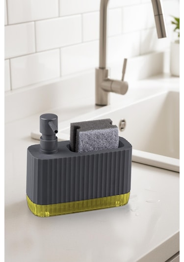 Okyanus Home Coliseum Sıvı Sabunluk Seti Antrasit Antrasit