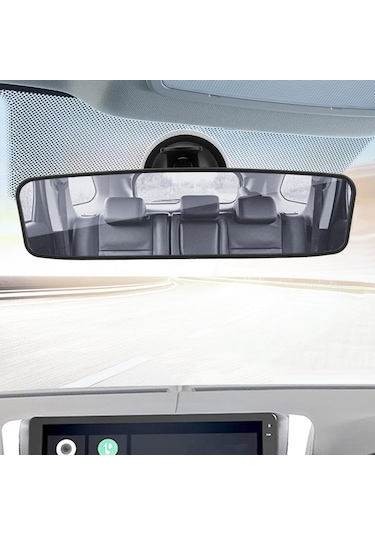 360 Döner Geniş Açılı Dikiz Aynası Araba İç Aksesuarları Araba Dikiz Aynası İç Dikiz Aynası Ayarlanabilir Vantuz Evrensel 200x60 Mm