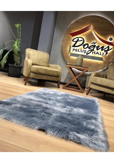 Doğuş Peluş Halı A Post Düz Kesim Gri