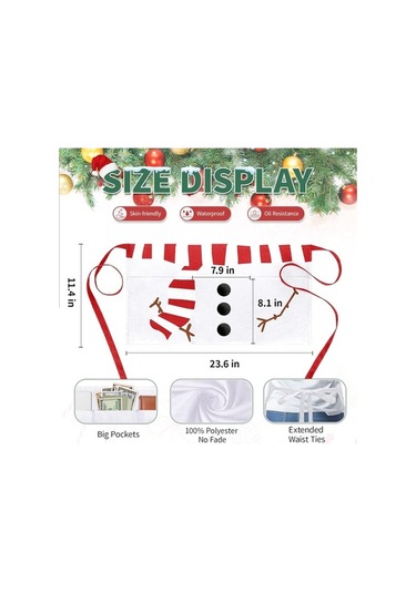 Fastbuy 3 Cepli Bel Önlüğü - Siyah Garson Kısa Apr Noel Geyiği, 1 Paket Diğer Kişiler İçin Diğer