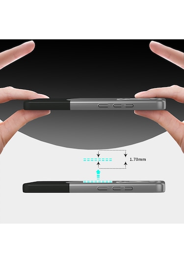 Toyigoo Poco X7 Pro Kılıf Mıknatıslı Duble Kapak - Gri Gri