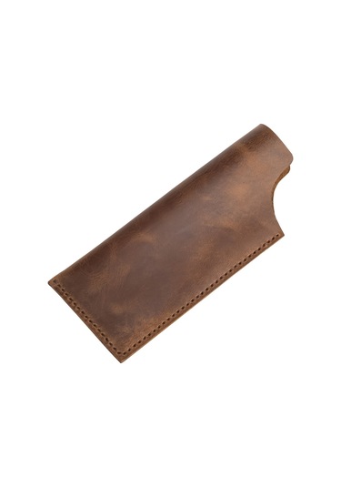 Lost Slope El Yapımı Hakiki Deri Gözlük Kılıfı Kahverengi