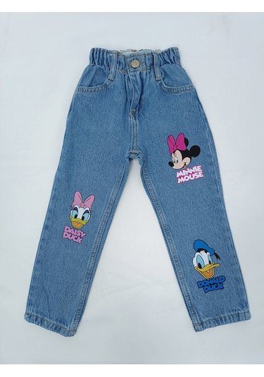 Jabber Kız Çocuk Kot Pantolon Minnie Koyu Mavi