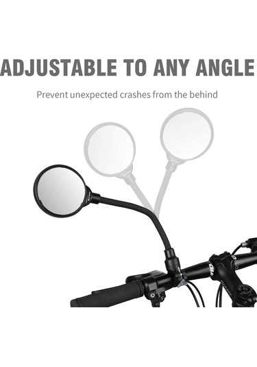 2 Adet Bisiklet Aynası Mtb Yol Bisikleti Arka Görüş Gidon Aynaları Bisiklet Aksesuarları Açı Ayarlanabilir Bisiklet Arka Görüş Aynası