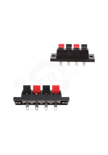 Dörtlü Hoparlör Terminali 1.8cm X 6.3cm - Hoparlör Kabin Terminali - Hoparlör Kabin Ses Portu