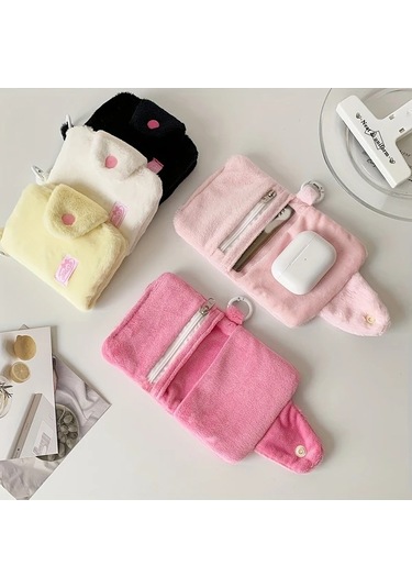 Elmpaly Siyah Fermuarlı Şık Kız Cüzdanı Anahtarlık Askılı Kelebek Fiyonk Detaylı Hafif