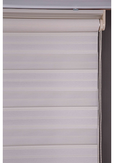 Oba Perde Keten Zebra Perde Beyaz 120 x 190