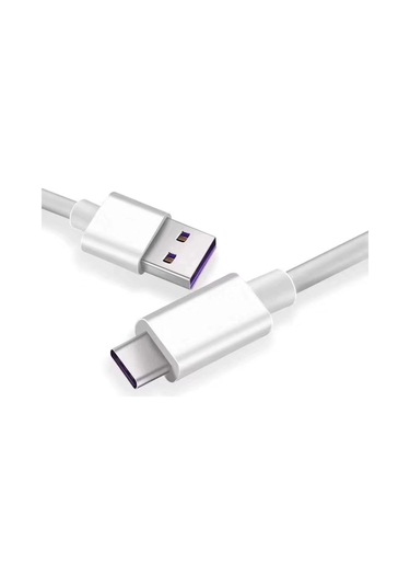 Xiyyadms 2m Beyaz Tpe Type-c Şarj Kablosu - 5a Hızlı Şarj, Dayanıklı Kapak, Akıllı Chip, Esnek Büküm Özelliği